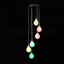 LED Solar Powered Snowman Wind Chime&nbsp;HJEW-I009-12