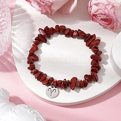12Pcs 12 Styles Constellations Guardian Gemstone Stretch Bracelets&nbsp;BJEW-JB11147