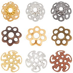1350Pcs 9 Styles Iron Bead Caps&nbsp;IFIN-PA0001-08