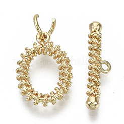 Brass Toggle Clasps&nbsp;KK-N232-54-NF