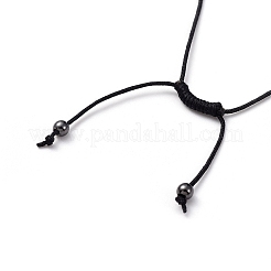 Adjustable Non-magnetic Synthetic Hematite Necklaces&nbsp;NJEW-JN02704-03