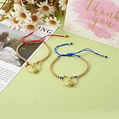 Adjustable Nylon Thread Braided Bead Bracelets Sets&nbsp;BJEW-JB06438-02