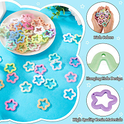 55Pcs 11 Colors Opaque Acrylic Pendants&nbsp;MACR-TA0002-46