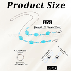 Acrylic Oval Beads Eyeglass Chains&nbsp;AJEW-CN0006-71A