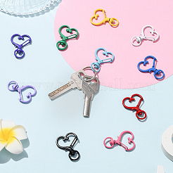 40Pcs 10 Colors Zinc Alloy Baking Paint Swivel Clasps&nbsp;FIND-SP0004-88