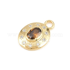Brass Micro Pave Cubic Zirconia Pendants&nbsp;KK-Z151-16G-03