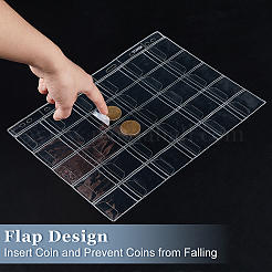 PVC Coin Collection Binder Pages&nbsp;DIY-WH0430-349