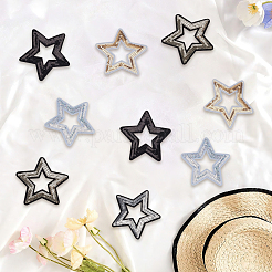20Pcs 5 Colors Polyester with Plastic Paillette Sew On Patches&nbsp;PATC-CY0001-69