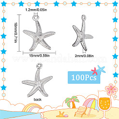 100Pcs 316 Surgical Stainless Steel Pendants&nbsp;STAS-SC0004-45
