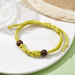 Adjustable Braided Waxed Cotton Macrame Pouch Bracelet Making&nbsp;BJEW-JB09698