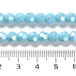 Electroplate Opaque Glass Beads Strands&nbsp;EGLA-A035-P6mm-A08