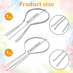 2Pcs 2 Styles Iron and Rhinestones Hair Bands&nbsp;OHAR-HY0001-05