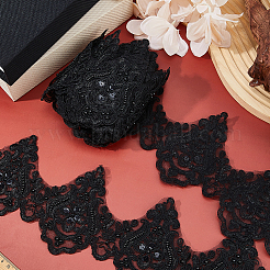 5Yards Polyester Flower Lace Ribbon&nbsp;OCOR-HS0001-19