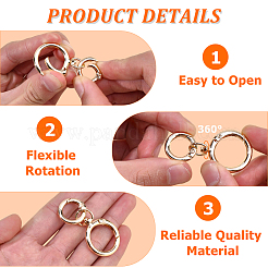 4Pcs Zinc Alloy Swivel Clasps&nbsp;FIND-CP0003-19KCG