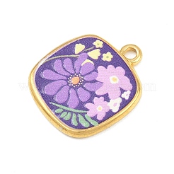 Printed 304 Stainless Steel Pendants&nbsp;STAS-P419-05G-01
