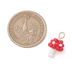Beaded Mushroom Charms&nbsp;PALLOY-MZ01205