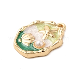 Alloy Enamel Pendants&nbsp;PALLOY-K020-21LG-01