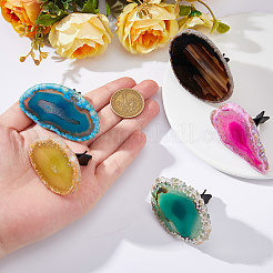 5Pcs Natural Agate Car Air Vent Clips&nbsp;HJEW-DC00112