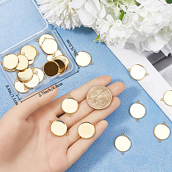 30Pcs 304 Stainless Steel Cabochon Connector Settings&nbsp;STAS-BBC0004-67C-G