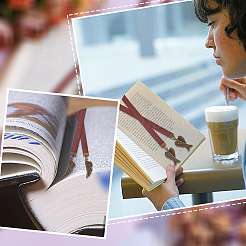 6Pcs Cowhide Leather Bookmark&nbsp;AJEW-HY00015