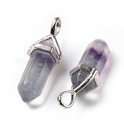 Natural Colorful Fluorite Pointed Pendants&nbsp;G-K329-68P