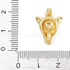 Brass Micro Pave Cubic Zirconia Pendants&nbsp;KK-H273-11G