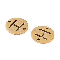 PVD Vacuum Plating 201 Stainless Steel Hollow Flat Round Links&nbsp;FIND-R149-03H-G