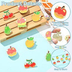 10Pcs 5 Styles Fruit Enamel Pin&nbsp;JEWB-CJ0003-20