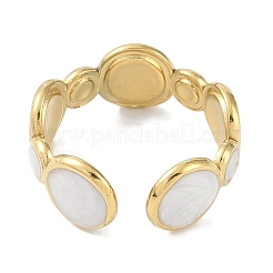 Ion Plating(IP) 304 Stainless Steel Enamel Cuff Finger Rings&nbsp;RJEW-L107-038G-01
