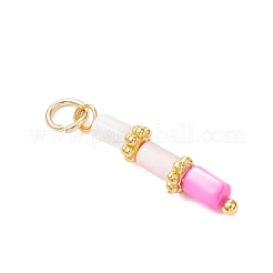 Dyed Natural Freshwater Shell Beaded Pendants&nbsp;PALLOY-JF05024-01