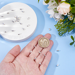 30Pcs Oval 925 Sterling Silver Beads&nbsp;STER-DC0001-71