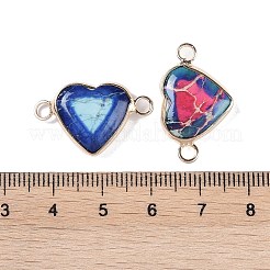 Dyed Synthetic Imperial Jasper Connector Charms&nbsp;G-P529-06G