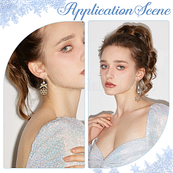 Snowflake Alloy & Glass Dangle Earring Making Kits&nbsp;DIY-SC0026-98