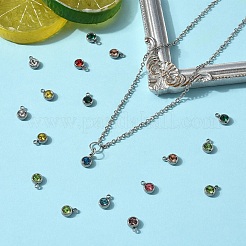 20Pcs 303 Stainless Steel Rhinestone Charms&nbsp;STAS-YW0001-17