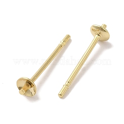 Brass Studs Earrings Finding&nbsp;KK-K383-01A-G