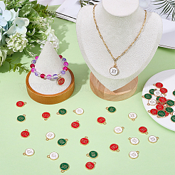 60Pcs 3 Colors Zinc Alloy Enamel Pendants&nbsp;ENAM-SC0008-26