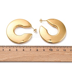 C-Shaped 304 Stainless Steel Stud Earrings&nbsp;EJEW-A125-21G