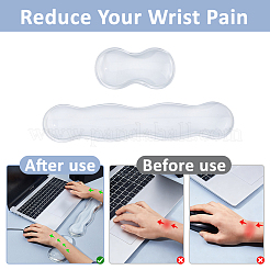 2Pcs 2 Styles Silicone Keyboard Wrist Rest&nbsp;AJEW-FH0007-62B