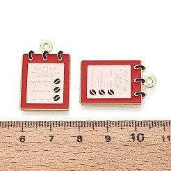 Alloy and Enamel Pendants&nbsp;PALLOY-T093-15G