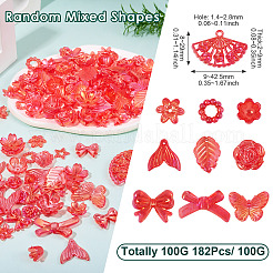 182Pcs 100G Transparent Acrylic Beads&nbsp;OACR-TA0003-66D