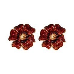 Alloy & Enamel Stud Earrings&nbsp;FS-WG6063A-01