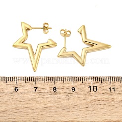 304 Stainless Steel Star Stud Earrings&nbsp;EJEW-B108-17G