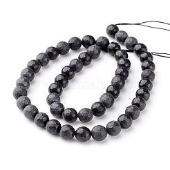 Natural Black Stone Beads Strands&nbsp;G-G542-14mm-04