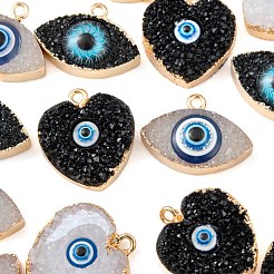 16Pcs 2 Style Druzy Resin Pendants&nbsp;RESI-LS0001-17