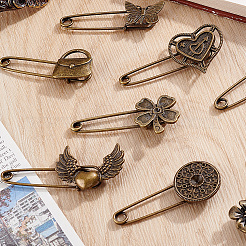 18Pcs 9 Styles Alloy Kilt Pins for Backpack Clothes&nbsp;JEWB-SC0001-91