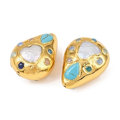 Dyed Synthetic Turquoise & Natural Quartz & Glass Beads&nbsp;KK-H516-17G