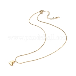 Heart Pendant Necklace with Twist Rope Chains&nbsp;NJEW-G074-45G