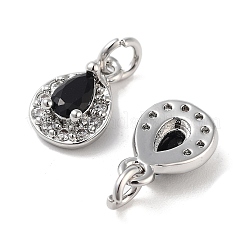 Brass Micro Pave Cubic Zirconia Charms&nbsp;KK-B102-01P-02