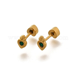 Ion Plating(IP) 304 Stainless Steel Carrot Stud Earrings&nbsp;EJEW-A118-20G-01