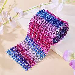 1 Yard 12-Row Resin Spike Stud Cone Flatback Punk Rock Trim Mesh Bead Craft&nbsp;FIND-TA0006-73C